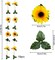 Summer 10 Pack Artificial Sunflower Garland – 7ft Silk Sunflowers with Green Leaves for Room, Kitchen, Garden, Wedding Arch, and Outdoor Party Decor
